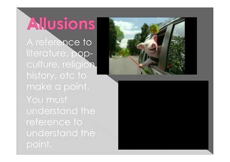 Make an allusion (to) .